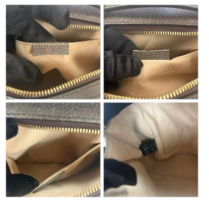 Gucci Ophidia Brown Gold GG Supreme Canvas Leather Shoulder Bag — view 9