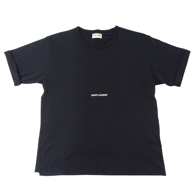 Saint Laurent T-Shirt Short Sleeve Cotton Black XS