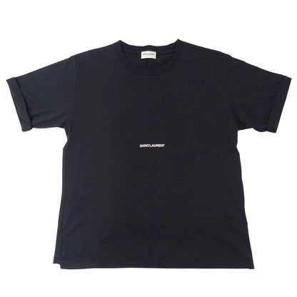 Saint Laurent T-Shirt Short Sleeve Cotton Black XS