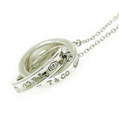 Tiffany & Co Silver 1837 Interlocking Circle Necklace 5.0 g 925 Engraved