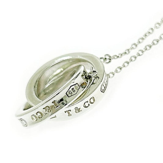 Tiffany & Co Silver 1837 Interlocking Circle Necklace 5.0 g 925 Engraved