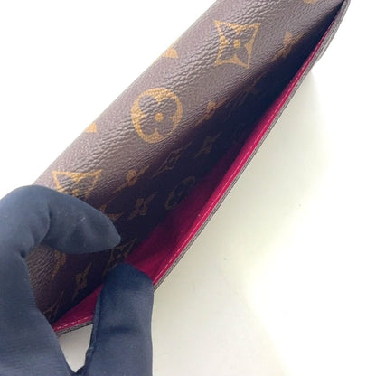 Louis Vuitton Portefeuille Sarah Monogram Fuchsia Pink Purple Brown Bifold — view 8