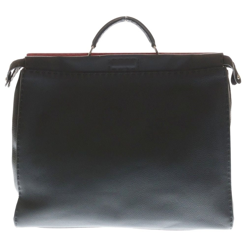 Fendi Selleria Peekaboo 2-Way Tote Navy Red Leather