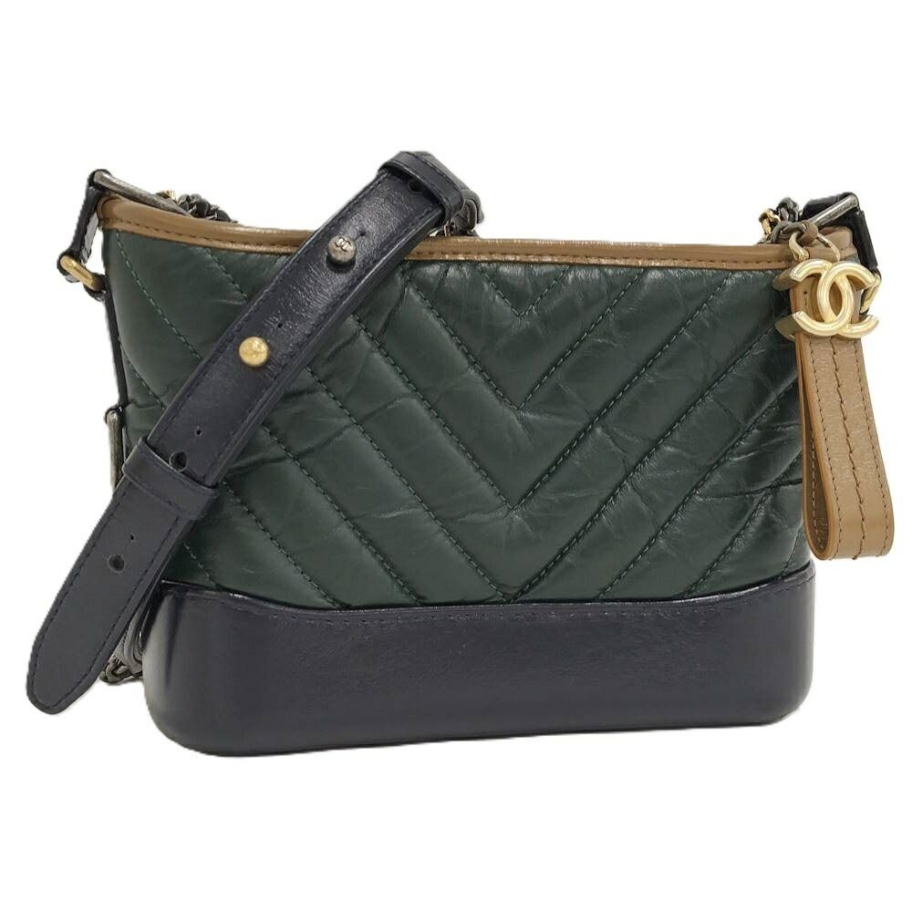 Chanel Gabrielle de Chanel Chain Shoulder Bag Leather Green