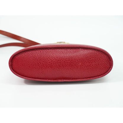 Dior Leather Shoulder Bag Pochette Red — view 3