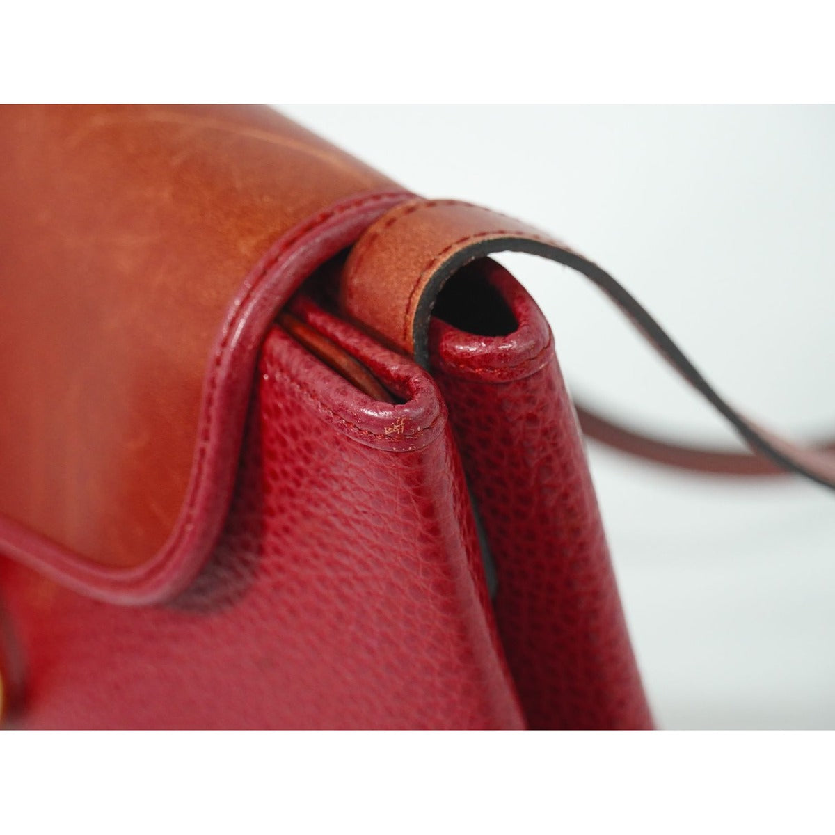 Dior Leather Shoulder Bag Pochette Red — view 7