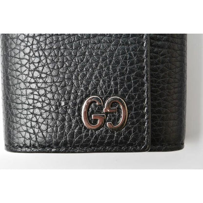 Gucci Key Case Holder 6-stack Leather GG Logo Black Silver — view 3