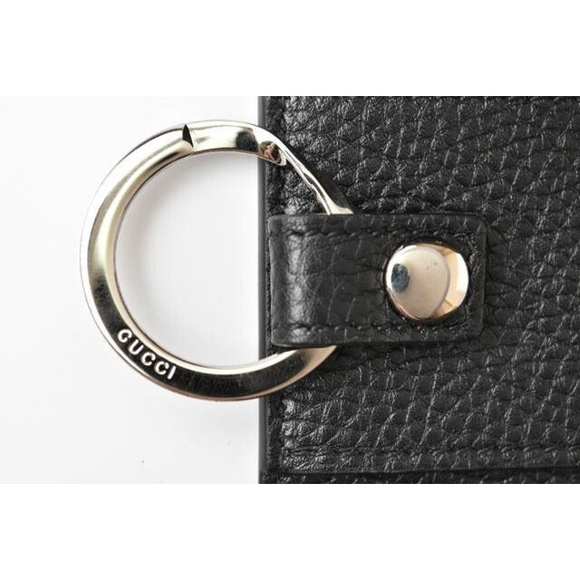 Gucci Key Case Holder 6-stack Leather GG Logo Black Silver — view 6