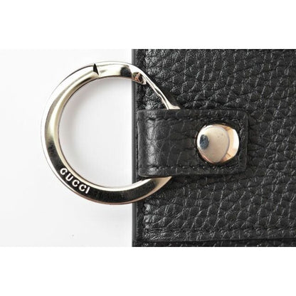 Gucci Key Case Holder 6-stack Leather GG Logo Black Silver — view 6