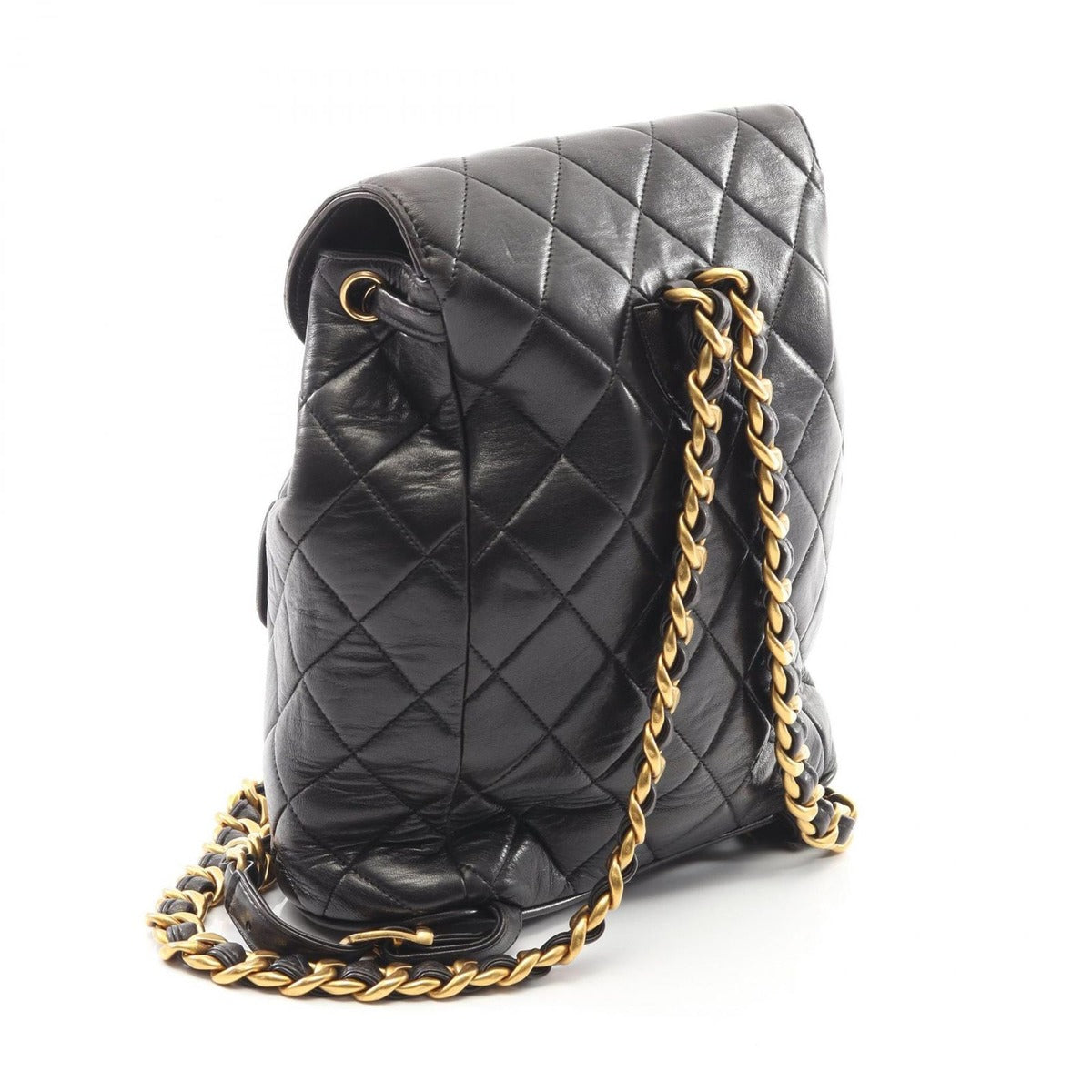 Chanel Backpack Quilted Black Lambskin — view 2