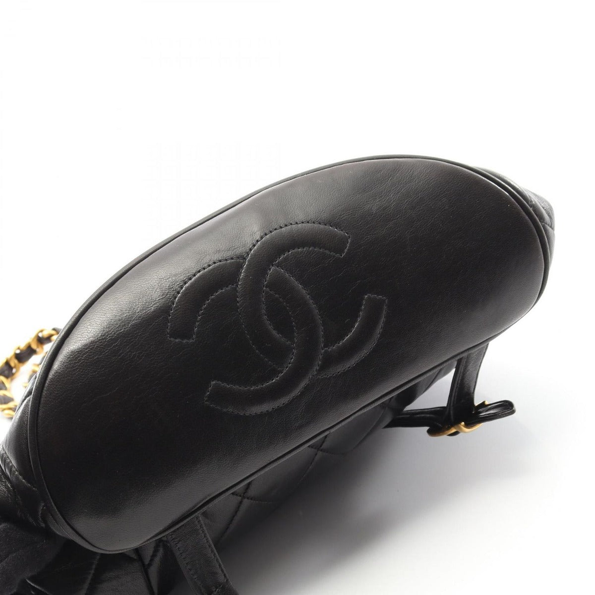 Chanel Backpack Quilted Black Lambskin — view 8