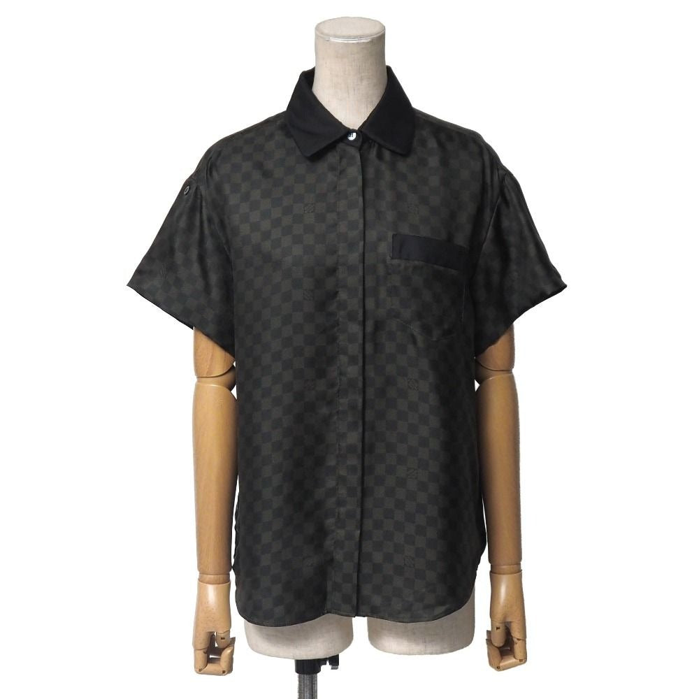 Louis Vuitton Short Sleeve Shirt 34 Damier All Silk