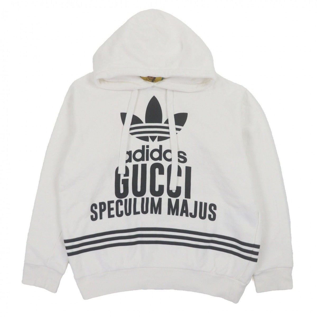 Gucci Adidas 100% Cotton Logo Print Pullover Jacket White Made