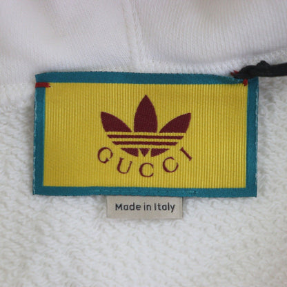 Gucci Adidas 100% Cotton Logo Print Pullover Jacket White Made — view 4