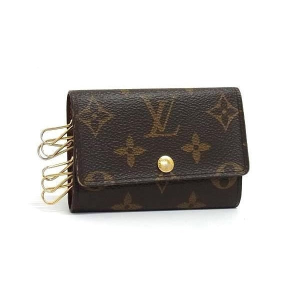 Louis Vuitton Key Case Monogram Multicles 6 Brown Leather