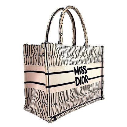Dior Book Tote Canvas Navy Pink Beige — view 2