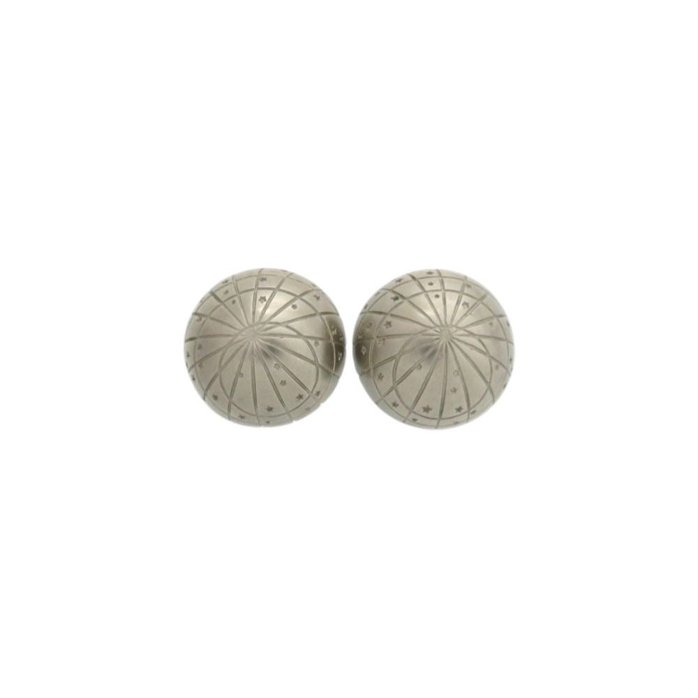 Hermes Zodiac Horoscope Metal Silver Earrings