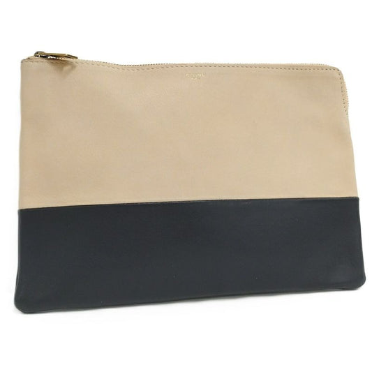 Celine Clutch Bag Leather Bi-Color