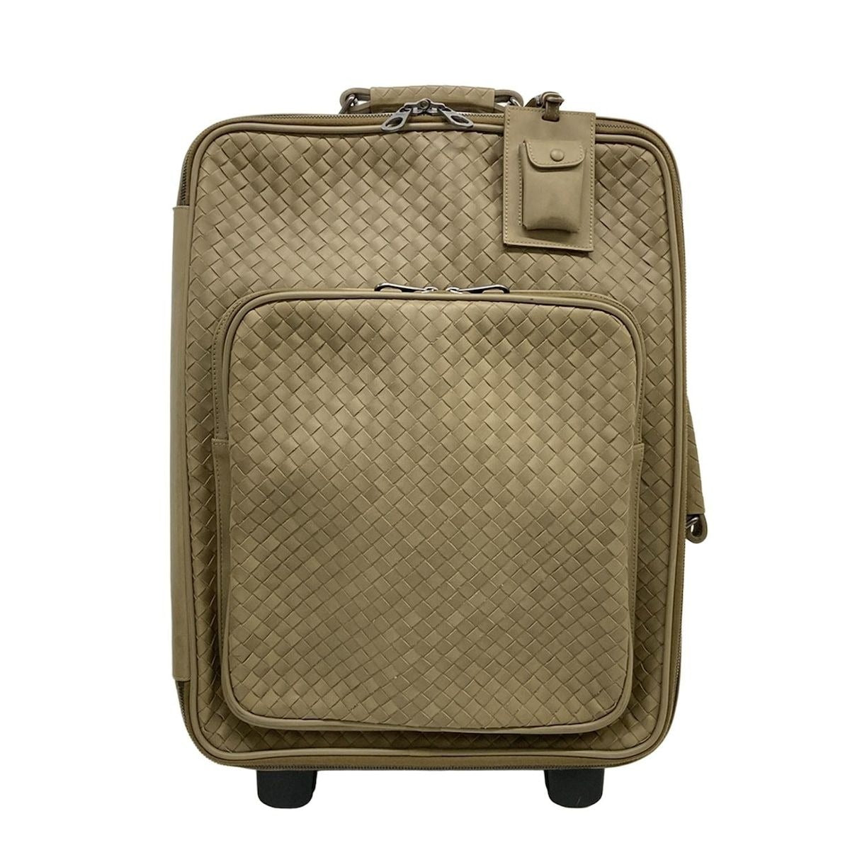 Bottega Veneta Travel Bag Intrecciato Khaki Leather