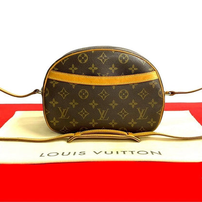 Louis Vuitton Blois Monogram Leather Mini Shoulder Bag Pochette Sacoche Brown
