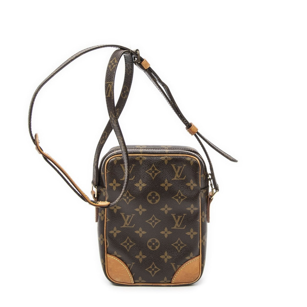 Louis Vuitton Danube Brown Monogram Canvas Shoulder Bag — view 5