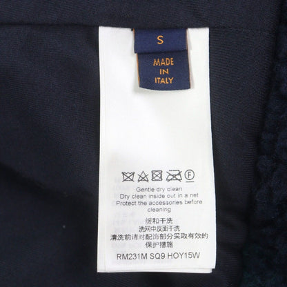 Louis Vuitton Monogram Jacquard Zip Up Fleece Jacket Green Navy — view 9