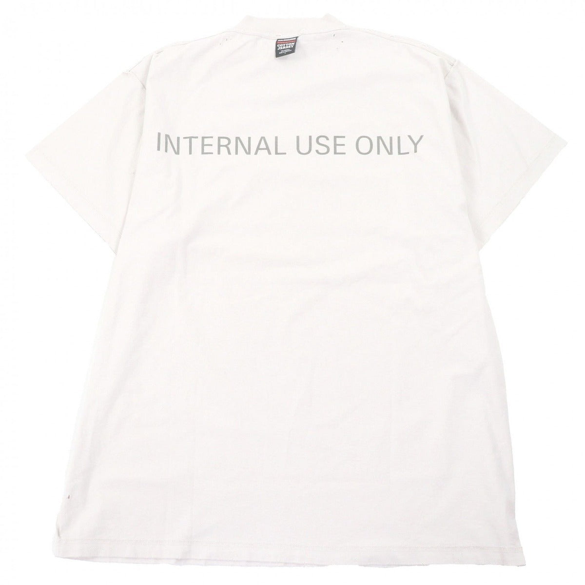 Balenciaga Cotton Inside Out Distressed Short Sleeve T-Shirt — view 3