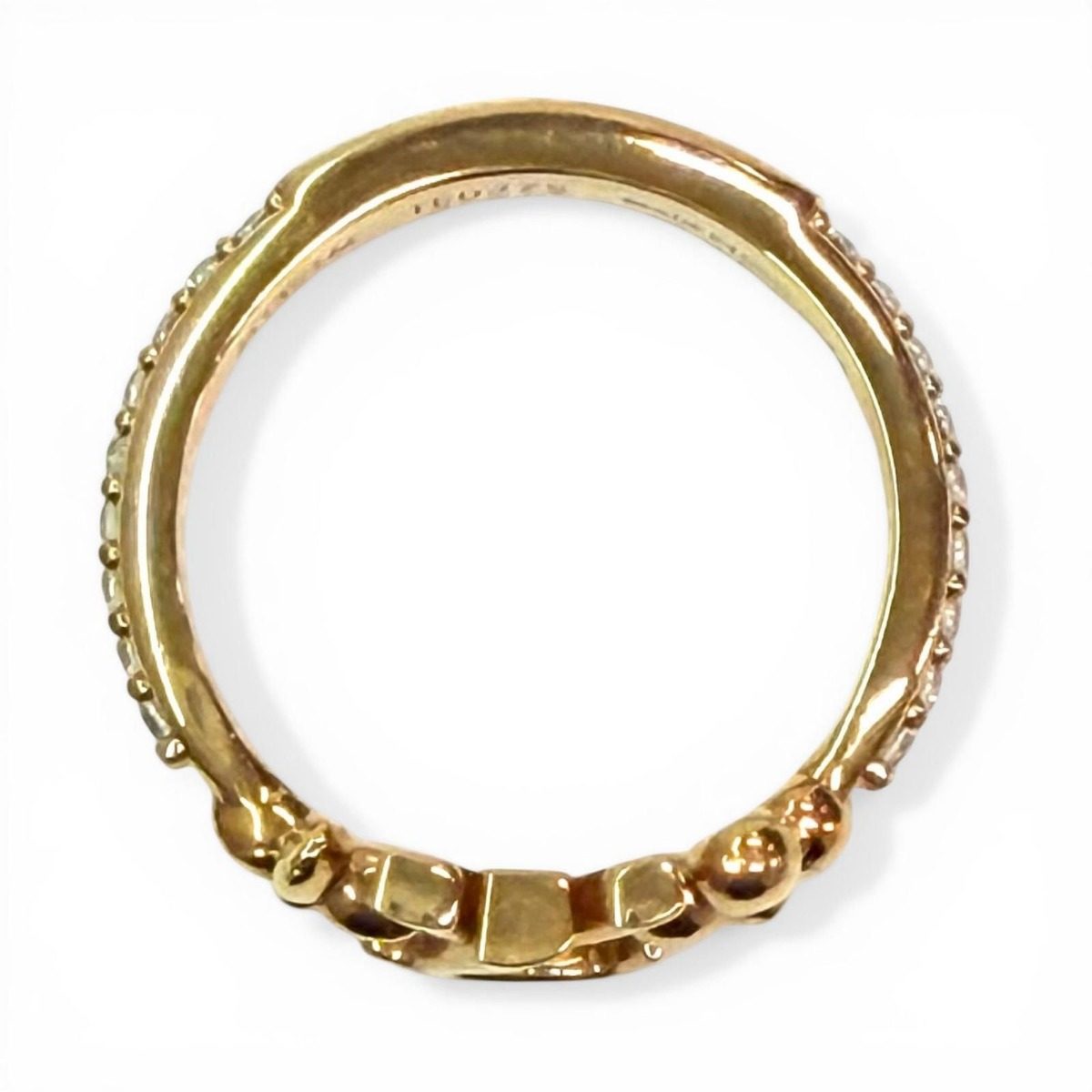 Louis Vuitton Ring LV Iconic Monogram Flower Line Stone Gold — view 7