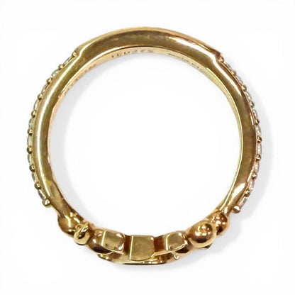 Louis Vuitton Ring LV Iconic Monogram Flower Line Stone Gold — view 7