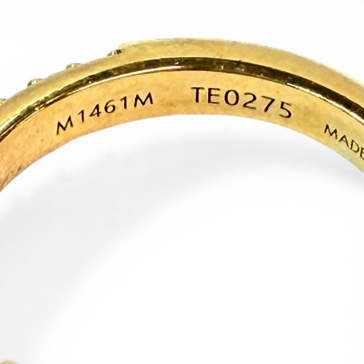 Louis Vuitton Ring LV Iconic Monogram Flower Line Stone Gold — view 8