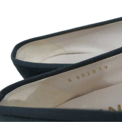 Chanel Valerie Nash Dark Green Black 36 C Velvet Shoes — view 9
