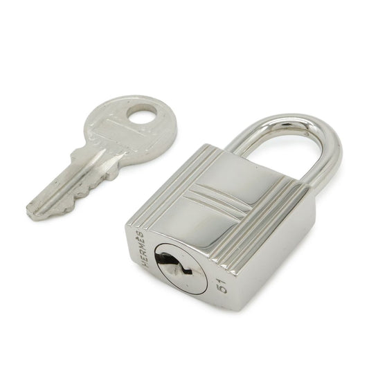 Hermes Cadena Padlock Key with Metal Silver