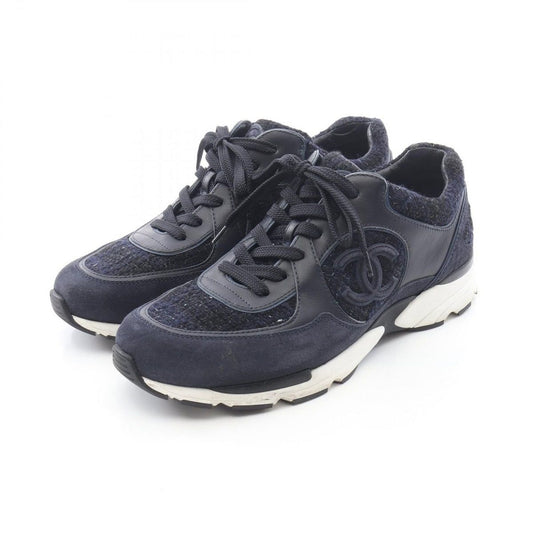Chanel Sneakers CC Logo 42 Fabric Suede