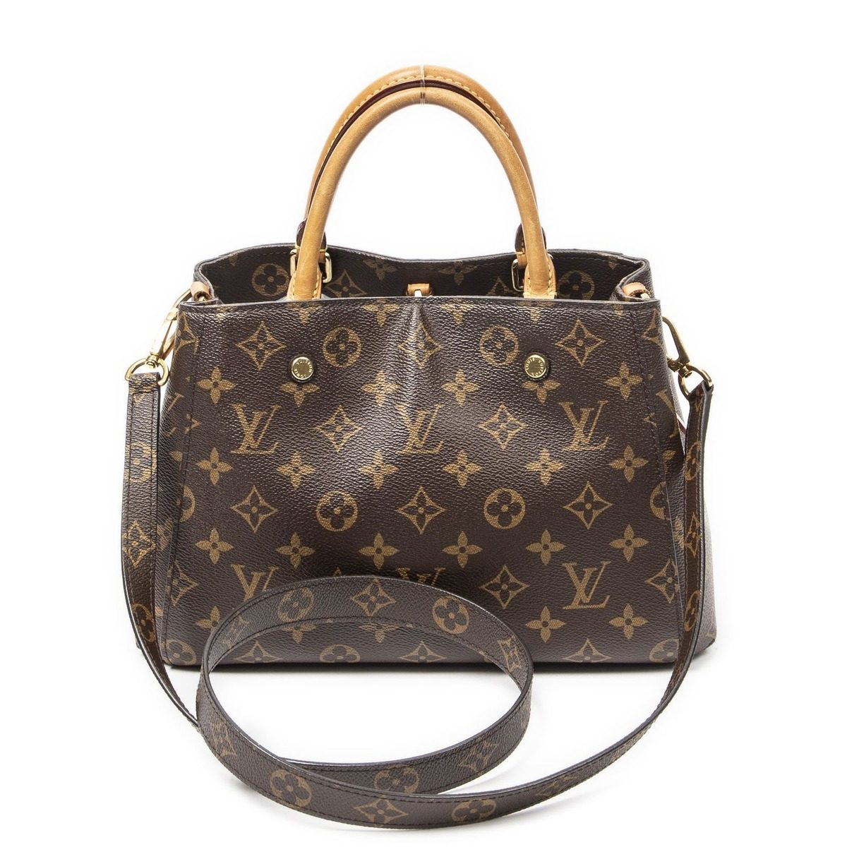 Louis Vuitton Montaigne Brown Monogram Canvas Messenger Bag — view 5