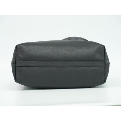 Prada Leather Shoulder Bag Tote Black — view 3
