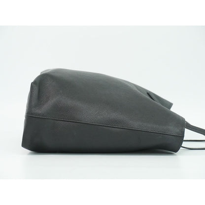 Prada Leather Shoulder Bag Tote Black — view 5