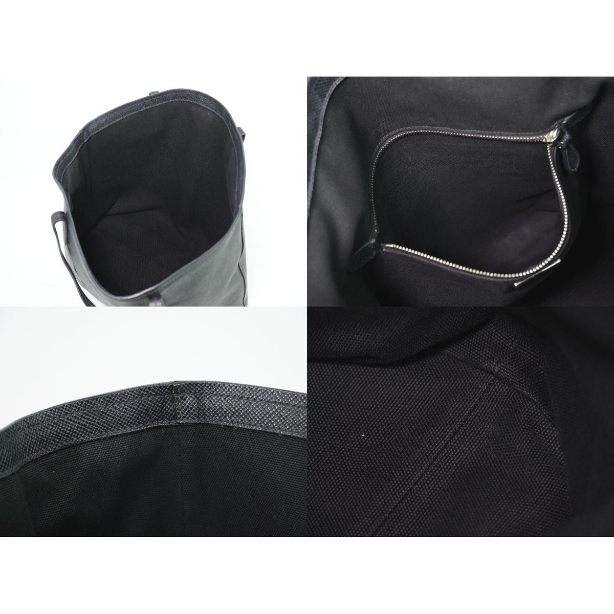 Prada Leather Shoulder Bag Tote Black — view 8
