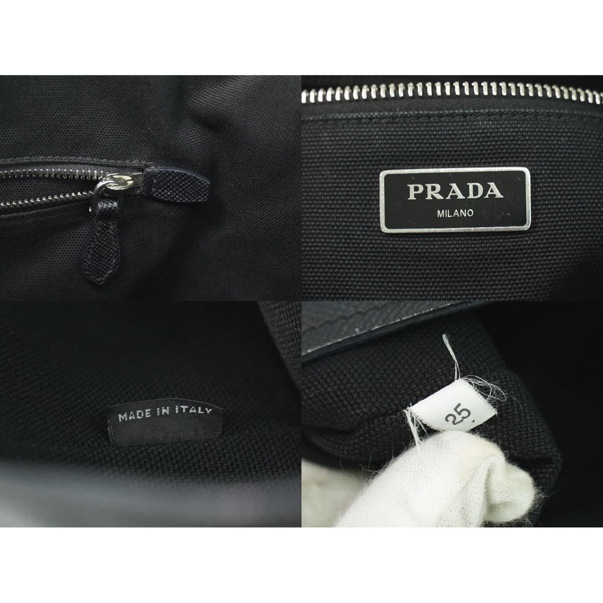 Prada Leather Shoulder Bag Tote Black — view 9