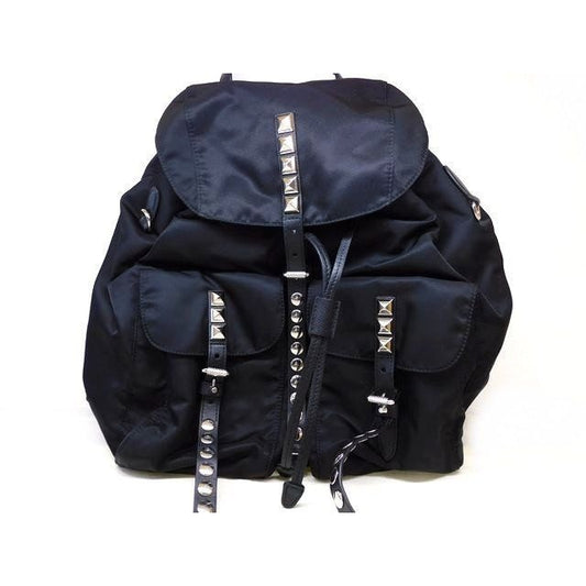 Prada Nuvera Nylon Studded Backpack Black 1 Bz811 7 J K1000