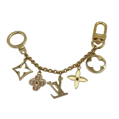 Louis Vuitton Fleur de Monogram Off White Gold Beige Charm Keychain — view 2