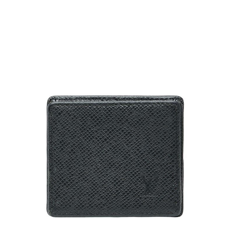 Louis Vuitton Taiga Porte Monnaie Boite Coin Case Purse Ardoise Black