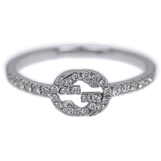 Gucci Interlocking GG Ring No 9 750 WG Full Eternity Diamond