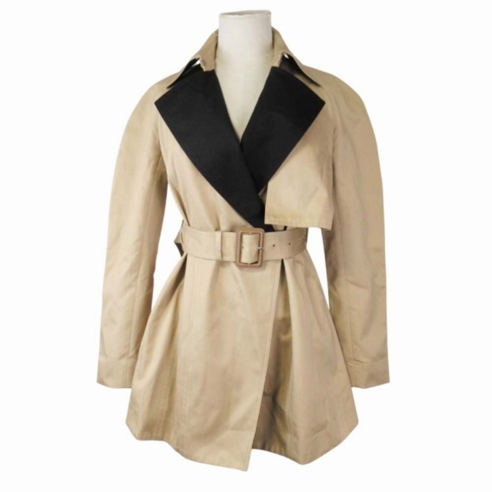 Celine Phoebe Philo Era Bicolor Trench Coat Cotton Gabardine Buttonless 34