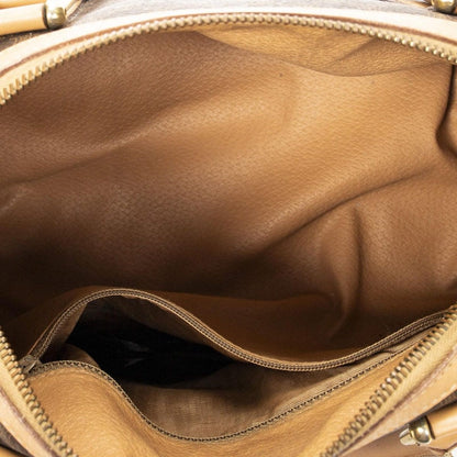 Celine Mini Boston Beige Brown Macadam Canvas Shoulder Bag — view 9