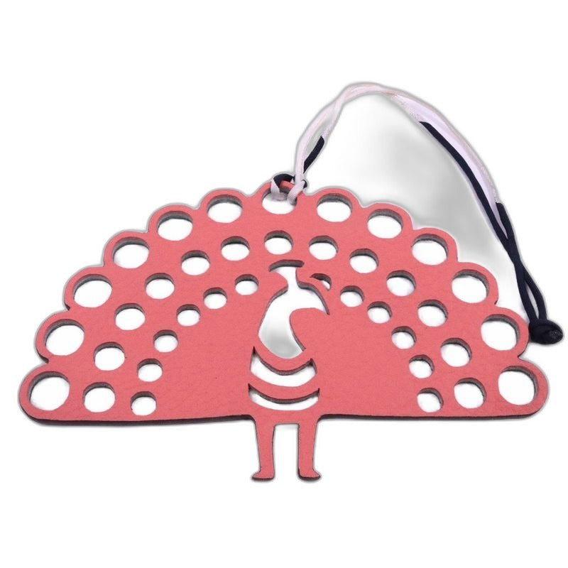 Hermes Petit Ash Peacock Fishbone Pink Green Pendant