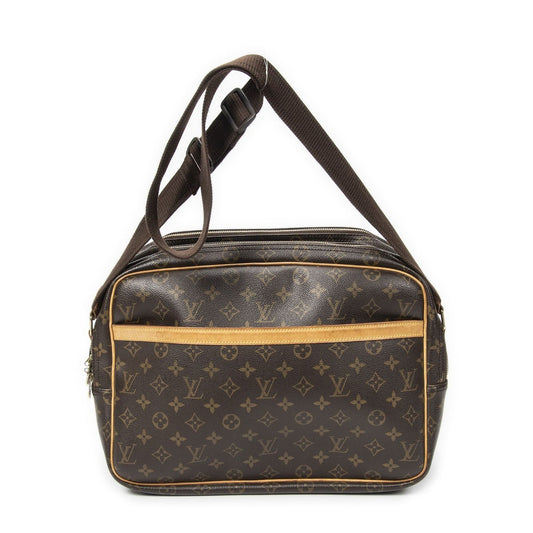 Louis Vuitton Reporter Brown Monogram Canvas Shoulder Bag