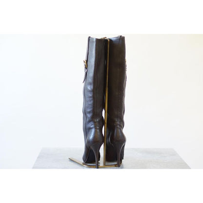 Louis Vuitton Boots Shoes Business Women Leather Black — view 4