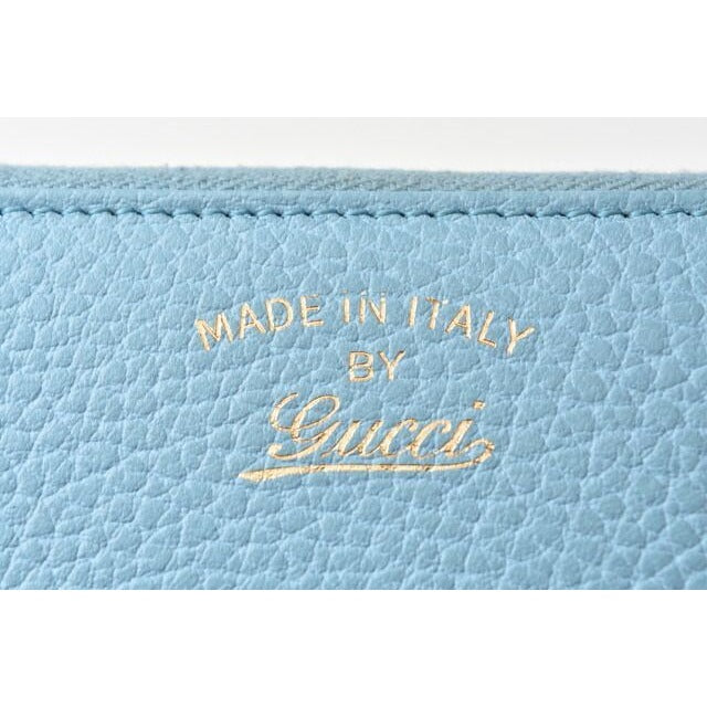 Gucci Wallet Foldable Swing Leather Light Blue — view 3