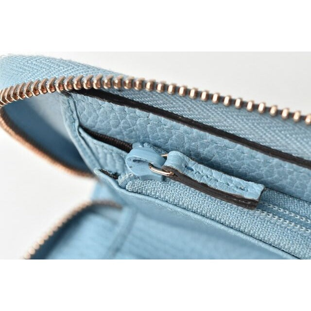 Gucci Wallet Foldable Swing Leather Light Blue — view 10