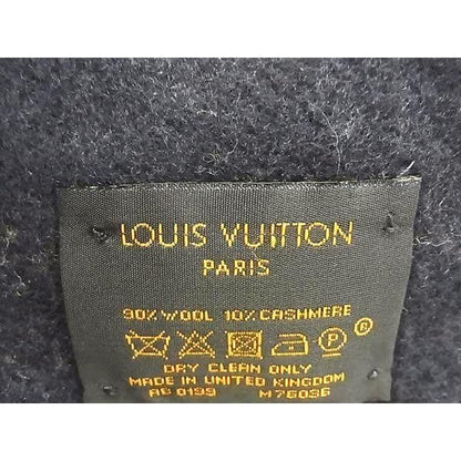 Louis Vuitton Scarf Echarpe Check with Blue Based 90% Wool — view 4